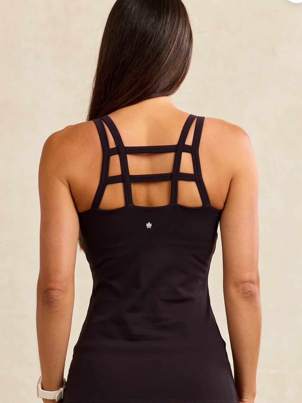 KiraGrace black caged yoga tank shirt limited edition Small